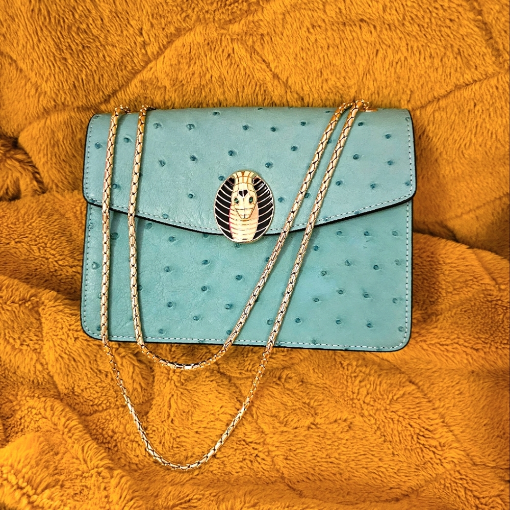 Teal shoulder bag